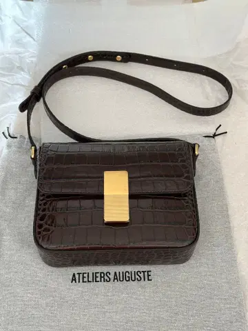 ATELIERS AUGUSTE 오귀스트 소가죽 악어 숄더백 박스