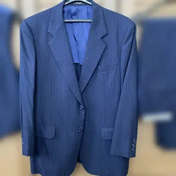 온워드 네이비 스트라이프 수트 베스트 3종 세트