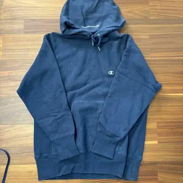 Champion Reverse Weave 후드티 M 다크 블루