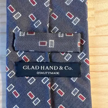 GLAD HAND & CO. 기하학 패턴 실크 넥타이 002