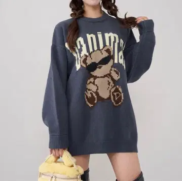 다리치 Darich Danimal 베어 니트 풀오버 보르도 곰