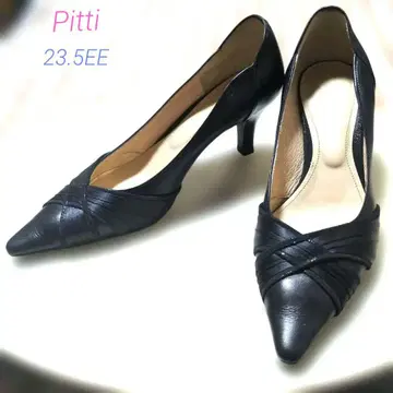 [피티] Pitti 23.5 EE 펌프스 블랙 가죽 크로스 새상품급