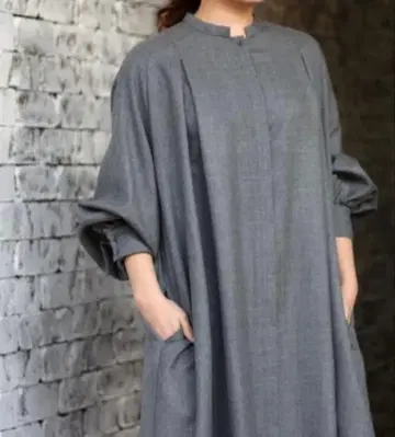 SINME 신메 스모크 드레스 그레이