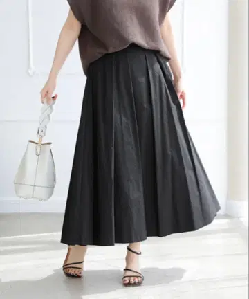 LaTotalite 타프타 턱 스커트 36