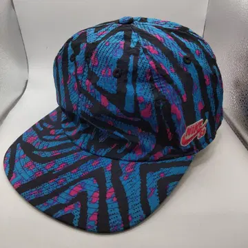 2408 NIKE 로고 캡 블루 어저스터