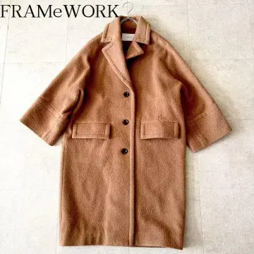새상품급 프레임워크 샤기 체스터 코트 38 알파카 모헤어