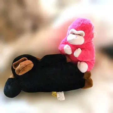 우호우호 고릴라 고리 군 뒹굴뒹굴 쿠션 봉제 인형 세트