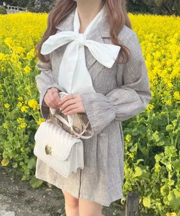 apres jour (아프레 주르) 트위드 원피스 그레이