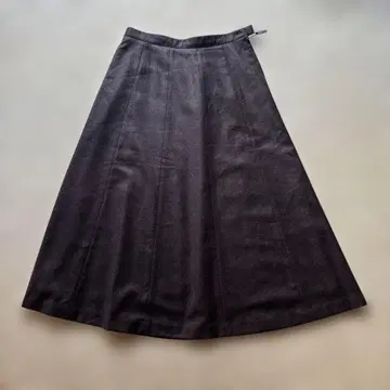 Mademoiselle NON NON 짙은 갈색 롱 10단 플레어 스커트