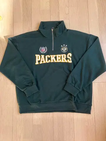 NFL PACKERS 하프 지퍼 트레이닝복 L