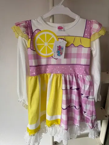 비밀의 아이프리 히마리 변신 원피스 프레쉬 레몬 핑크 120 사이즈