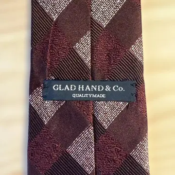 GLAD HAND & CO. 실크 100% 체크 패턴 넥타이 005