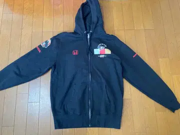 Mugen Power 풀 지퍼 후드티 블랙