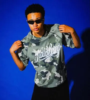 SCRIPT LOGO CAMOUFLAGE JERSEY TEE