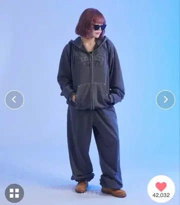 피그먼트 지퍼 후드티