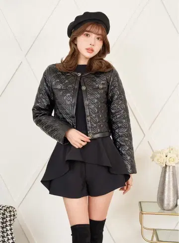 Darich 퀼팅 자켓 블랙