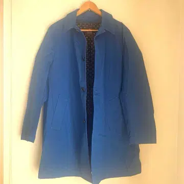 파랑 스텐카라 코트 도트 무늬 키쿠치 타케오 사이즈 4