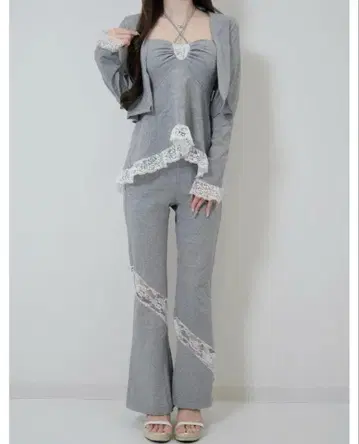 lumignon Fluffy girly cotton x lace 3set