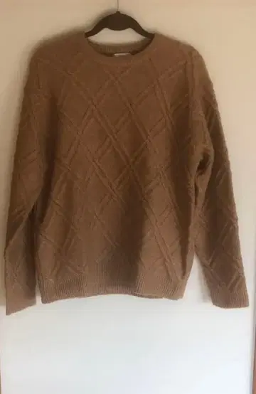 어반 리서치 Sonny Label 베이지 다이아몬드 패턴 니트