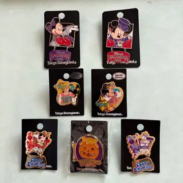 Disney 핀 배지 7개 세트 ( 헬로윈 스타 페스티벌 파티 Ex )