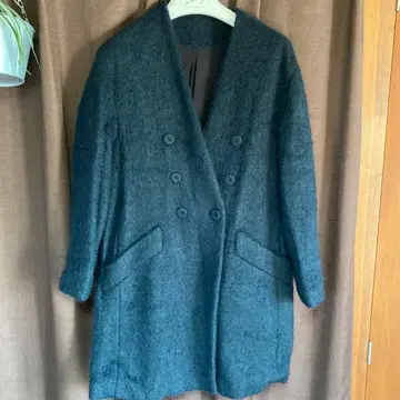 ZARA 모헤어 노카라 코트