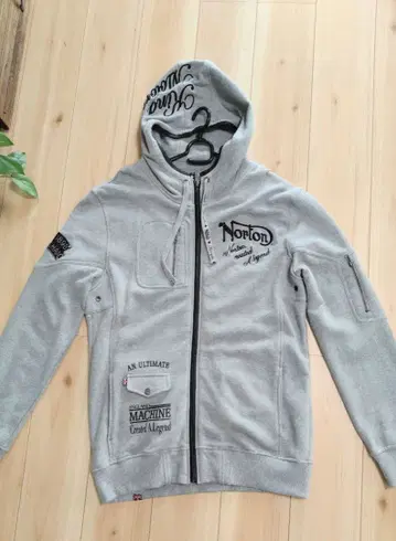 Norton 후드 부착 후드티 그레이 XL