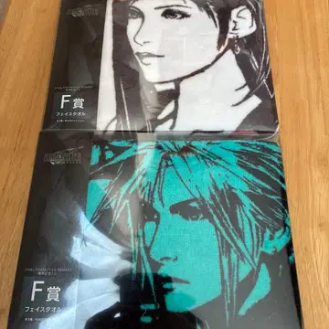 FF7 제일복권 F상 페이스 타월 세피로스&클라우드, 티파&앨리스