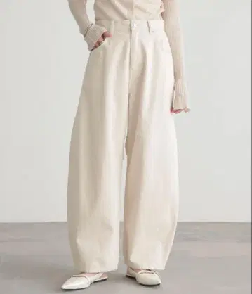 for/c 커브 데님 팬츠 포씨 아이보리 PL 사이즈