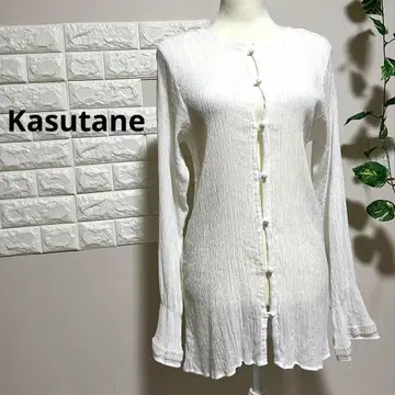 kasutane 카스타네 셔츠 블라우스 화이트 레이온 여성용 프리
