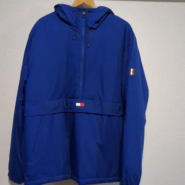 TOMMY HILFIGER 후드 부착 다운 자켓 파랑