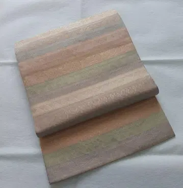 직열 순수 실크 후쿠로 오비 전통 양면 리버서블