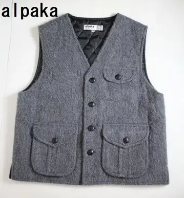 alpaka 울 그레이 베스트 구제 의류