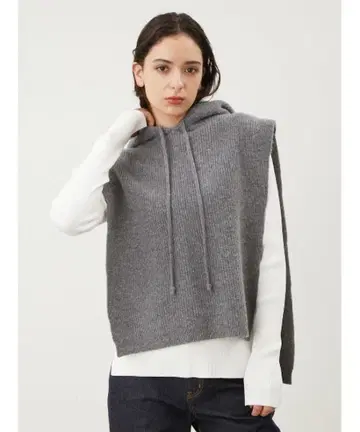 [ 미사용 새상품 ] Mila Owen 니트 장미 후디 그레이