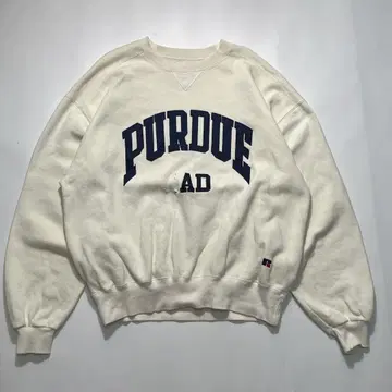 90s 러셀 USA제 맨투맨 L 아이보리 앞V 가제트 a7050