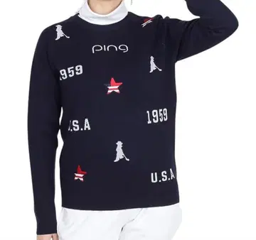 PING 핑 긴팔 크루넥 스웨터 골프 여성용