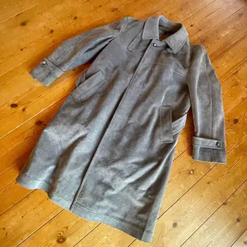 고품질 하프 트렌치코트 페이크 스웨이드 토레이 엑세느 라이트 그레이 방풍