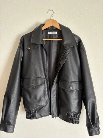 ASTRONOMY 합성 피혁 자켓 더블 지퍼 M 사이즈