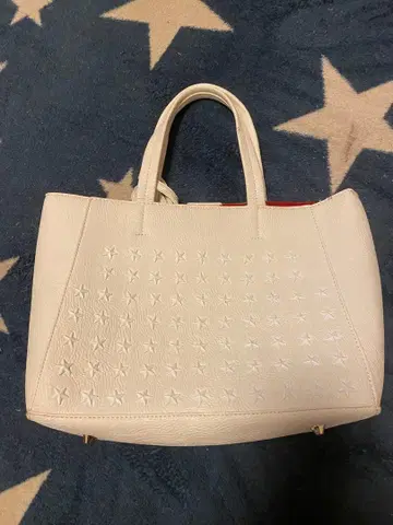 trestar 화이트 스타 모티브 핸드백