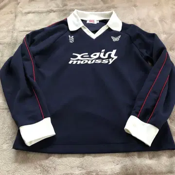 새상품급 X-girl x moussy 유니폼 롱T 프리 사이즈