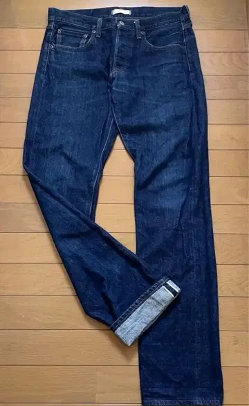 UNIQLO 적이 데님 W31 다크 네이비 적이 셀비지 슬림 유니클로