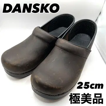 미사용급 DANSKO 프로페셔널 클로그 슈즈 브라운 40