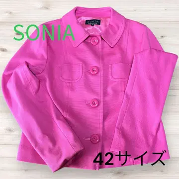 [SONIA] 숏 기장 테일러드 자켓 핑크 42 사이즈