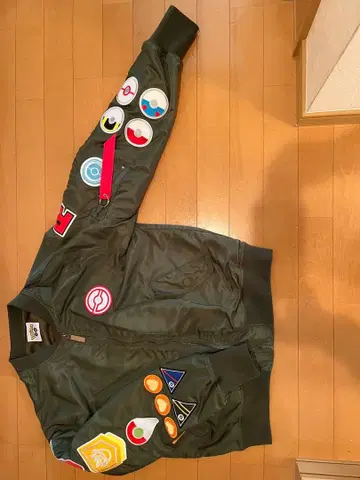 포켓몬 go 올리브 그린 MA-1 자켓 패치 포함