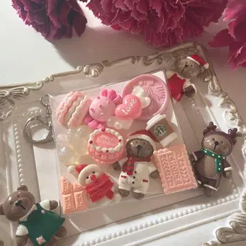 크리스마스 가챠 파우치 카페 곰 스벅