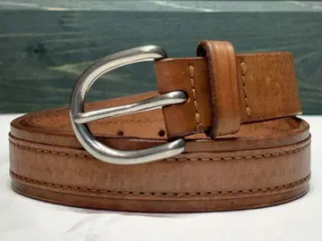 Y's 와이즈 벨트 천연 가죽 베이지