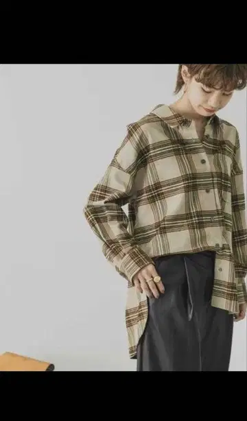 [ 정가 11000엔/완판템 ] 어반 리서치 몰 체크 오버 셔츠