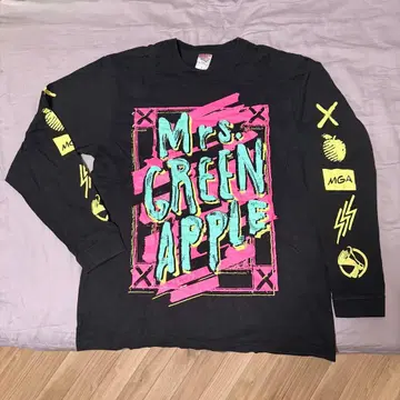Mrs. GREEN APPLE 롱 슬리브 T셔츠 L 사이즈 블랙