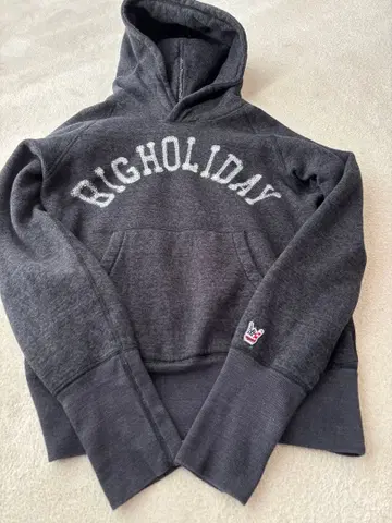 새상품급 레어 TMT BIG HOLIDAY 로고 속기모 후드티 M