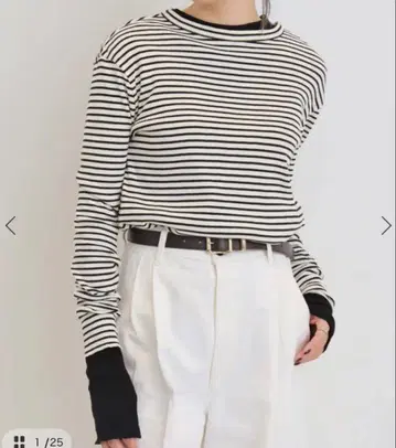 L'Appartement BORDER RIB LONGSLEEVE T