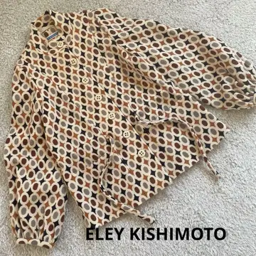 ELEY KISHIMOTO 기하학 패턴 아우터 울 100% 올 패턴 영국